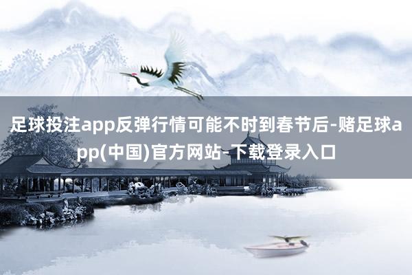 足球投注app反弹行情可能不时到春节后-赌足球app(中国)官方网站-下载登录入口