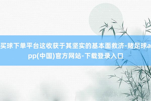 买球下单平台这收获于其坚实的基本面救济-赌足球app(中国)官方网站-下载登录入口