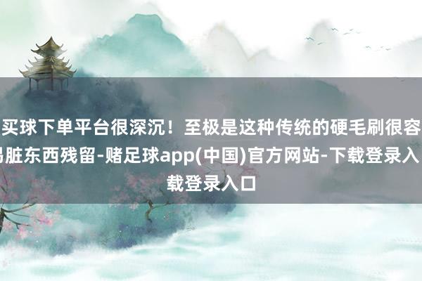 买球下单平台很深沉！至极是这种传统的硬毛刷很容易脏东西残留-赌足球app(中国)官方网站-下载登录入口