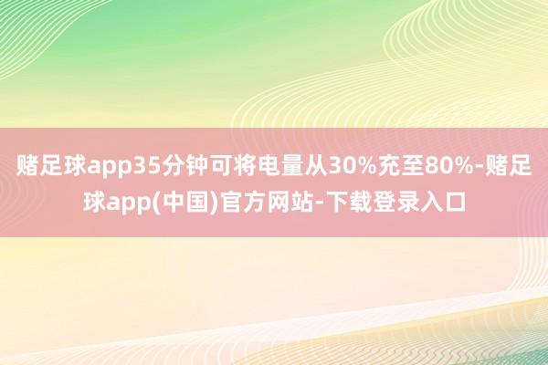赌足球app35分钟可将电量从30%充至80%-赌足球app(中国)官方网站-下载登录入口