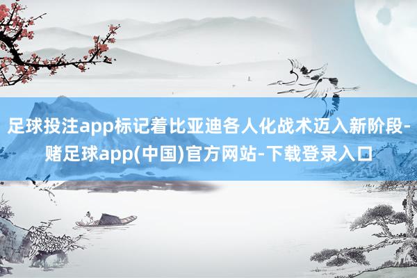 足球投注app标记着比亚迪各人化战术迈入新阶段-赌足球app(中国)官方网站-下载登录入口