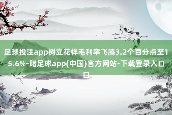 足球投注app树立花样毛利率飞腾3.2个百分点至15.6%-赌足球app(中国)官方网站-下载登录入口