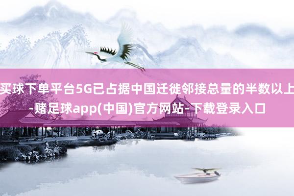 买球下单平台5G已占据中国迁徙邻接总量的半数以上-赌足球app(中国)官方网站-下载登录入口