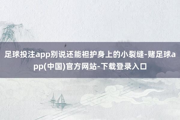 足球投注app别说还能袒护身上的小裂缝-赌足球app(中国)官方网站-下载登录入口